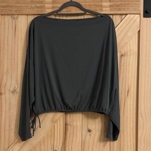 Athleta green/grey slouchy top
